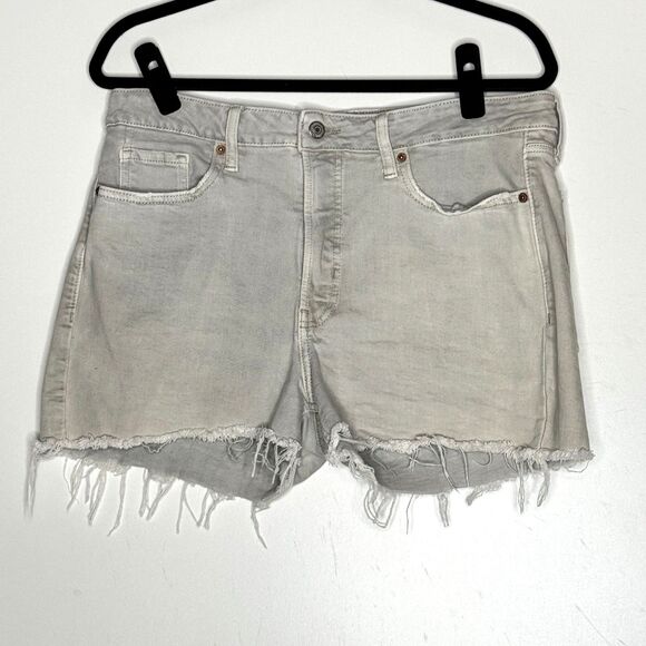 Old Navy High-Waisted OG Straight Pop-Color Jean Cut-Off Shorts Women's Size 12 - Picture 7 of 7